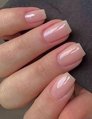 JMEOWIO Semi Cured Gel Strips Nail Art Sticker Wrap Transparent