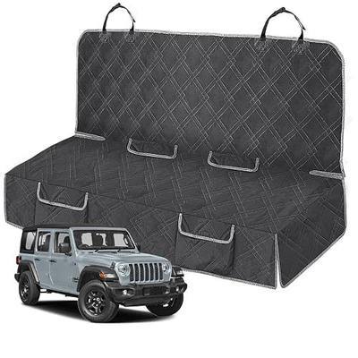 Dog Car Seat Cover for Jeep Wrangler 4 Door 2007-2025 | Waterproof Pet Bench Seat Cover for Back Seat, 600D Heavy Duty Scratch Proof Nonslip Truck Seat Covers for Dogs