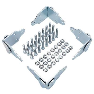 Lonffery 4 Sets Trailer Stake Sides Brackets, Corner Brackets with Screws for Wood, Utility Trailer