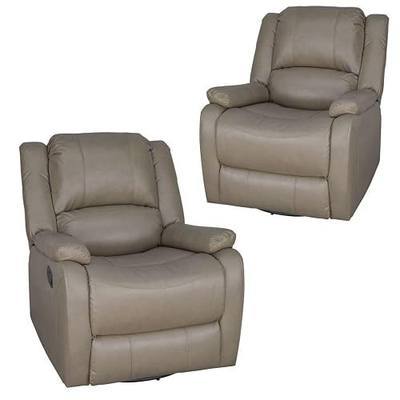RecPro Charles 30" Swivel Glider RV Recliner, Putty, 2-Pack