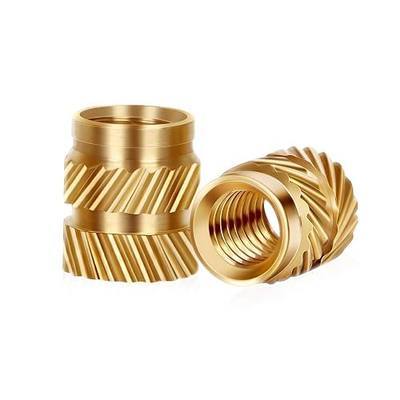M3 x 4mm L x 4.2mm OD Threaded Inserts, 100 PCS Metric Knurled Insert Nuts, Premium Brass Heat Seat Inserts for 3D Printing Components