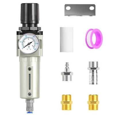 TAILONZ PNEUMATIC 0-240PSI 1/2 Inch NPT Industrial Heavy Duty Particulate Filter and Regulator, Particulate Filter, Coalescing Filter (Automatic Drainage)