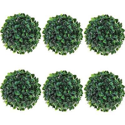 6pcs Artificial Boxwood Topiary Ball, 4.7Inch Small Fake Plant Ball | mini faux topiary greenery balls, bulk lifelike small boxwood sphere decor for table centerpiece ornament patio balcony decor