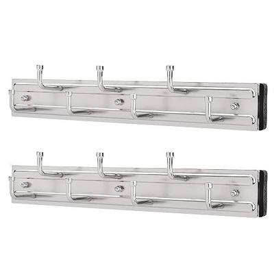 Rev-A-Shelf 12" Pull Out Closet Rack for Belts, Ties and Scarves, Accessories Storage Hanger with Mounting Hardware, Chrome, BRC-12CR (2 Pack)
