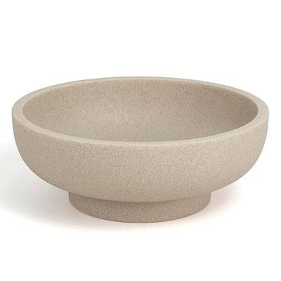 YMXYJM Decorative Resin Bowl, Large Fruit Bowl, Artificial Stone Beige | Perfect for kitchen counters, coffee tables, and entryways. Use for fruit display, key storage, or stylish home decor accents