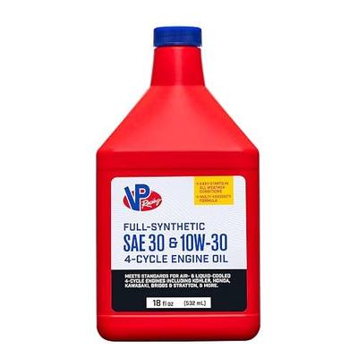 VP Racing Fuels 2927 4-Cycle Engine Oil - SAE 30 / 10W30 Full Synthetic Small Engine Oil, 18 Ounce (1 Pack)