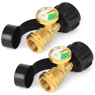 Propane Tank Gauge Level Indicator, 2 Pack Propane Gas Gauge for LP Propane Tank 5LB-40LB with QCC1/Type1, Leak Detector for BBQ Gas Grill, RV Camper Accessories, Heater, Propane Application