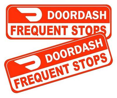 NIMONA Delivery Driver Magnets for Car - 2-Pack Caution Frequent Stops Removable Set - Reflective Delivery Magnetic Car Door and Bumper Sign - Weather-Resistant 11.8 x 4 inch (Red-White 2 pack)