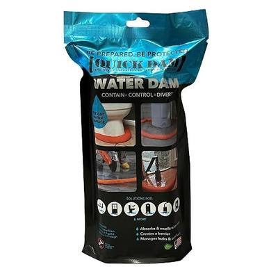 Quick Dam Indoor Water Dam Flood Barrier for Leaks, Spills and Water Containment, 8ft, 1-Pack, Orange
