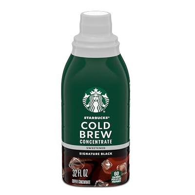Starbucks Cold Brew Coffee Concentrate, Sweetened Signature Black Iced Coffee, 32 fl oz