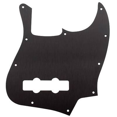 Musiclily Ultra 10 Holes Anodized Aluminum J-Bass Pickguard for American Fender Standard Jazz Bass, Black