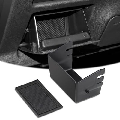 auovo Fuse Box Coin Container Inner Storage Tray Plate Compatible with Subaru Crosstrek Impreza XV Forester Legacy Outback WRX STI Ascent Accessories ABS Interior Inner Dash Tray (Black Trim)