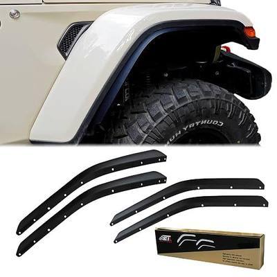 Front & Rear Fender Flares Extensions Set for 2020-2026 Jeep Wrangler Gladiator JT Mojave & Rubicon (Fit for JT High Fender)