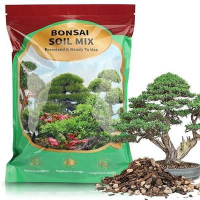Bonsai Soil Mix 1qt, Potting Soil Mix Ready to Use for Bonsai Tree and Indoor Plants, Composed of Akadama, Lava Rock, Prumice, Bark