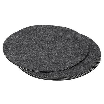 PATIKIL 12 Inch Diameter Lamp Base Felt, 5Pack 2mm Thickness Round Soft Adhesive Non-Slip Anti-Scratch Backed Felt for Lamp Furniture DIY Craft, Dark Grey