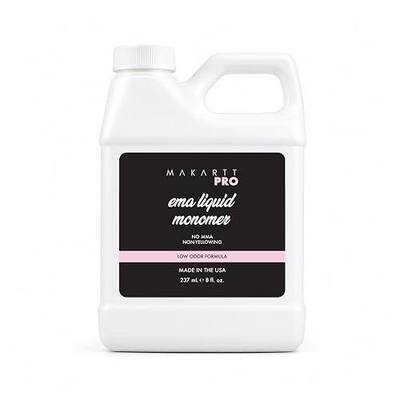MakarttPro Low Odor Monomer, MMA Free, Made in USA, Non-Yellowing Professional Grade Formula, Beginner Nail Tech Friendly - Essential Acrylic Nail Supply for Nail Technicians (8 fl oz)