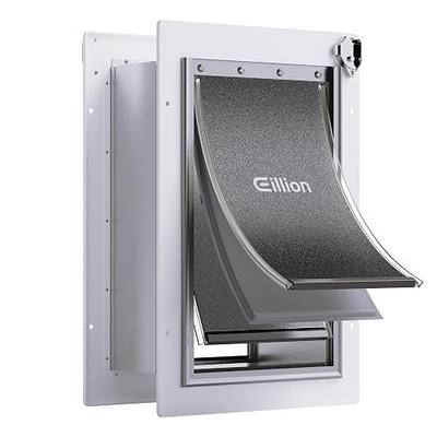 3-Flap Pet Door for Wall Dog Door for Wall Exterior, Large Doggie Door, All-Metal Frame, Metal Closing Panel and Telescoping Tunnel, Pets Up to100 Lb (Large Size)