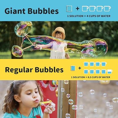 Uncle Bubble Concentrated Bubble Solution Refill, 6L/1.6 Gal | Customizable dilution ratio; pouch packaging reduces plastic waste; versatile for machines & wands