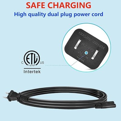 6.5FT AC Power Cord Replacement for Electric Recliner or Lift Recliner(2M) | 2 meters Recliner Power Cord,for Electric Recliner or Chair Lift for Recliner Lift Chair Okin,Limoss,Pride, Lazboy,Berkline