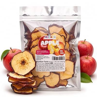 Premium Dried Apple Slices Dehydrated Apples 2.5 OZ (71 g) - 100% Natural Gluten Free Fruit Snacks Made in US Dried Apples No Sugar Added -Healthy Dried Apple Slices for Cocktails Crafts Potpourri