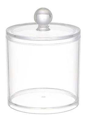 1 Pack Acrylic Qtip Holder Dispenser,Canisters Apothecary Jar Set,12 oz