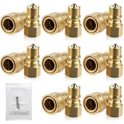 Vinsot 6 Set 1/4" Quick Disconnect Coupler Valve for Carpet Cleaning Wand Truck Mount Carpet Cleaning Wand Valve
