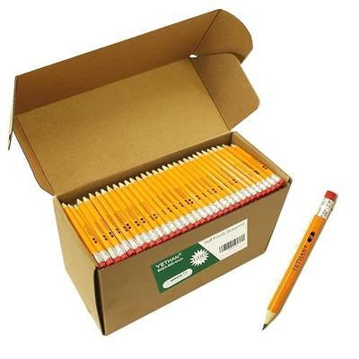 600 Count Golf Pencils with Eraser Tops, 4" Half Pencils Pre-Sharpened, #2 HB Hexagon Mini Pencil Bulk for School, Office, Casino, Church Supplies