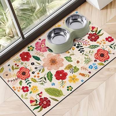 Dog Food Mats for Floors, Absorbent Dog Bowl Mat for Food and Water Dispenser, Quick Dry Cat Food Mat Pet Supplies