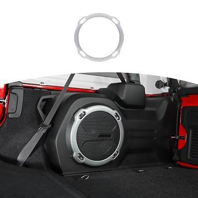 RT-TCZ for Rubicon Trunk Speaker Cover Trim Ring Silver for Jeep Wrangler JL Rubicon 2018 up Silver Interior Accessories