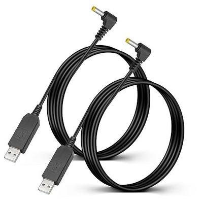 Anina 2pcs USB Power Supply Charger Cable Compatible with Yaesu Radio Walkie Talkie FT-60 FT-60R FT-1DR FT-2DR VX-5R VX-6R VX-7R VX-8R & CD-41 CD-47 CD-15A Charger