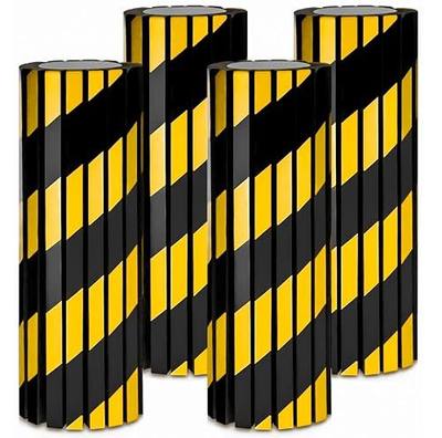 Elsjoy 4 Pack Garage Wall Protector, Foam Wall Column Corner Guard Garage Bumper for Parking Car, Reflective Wall Edge Protector Garage Pole Protector Padding for Parking Lot