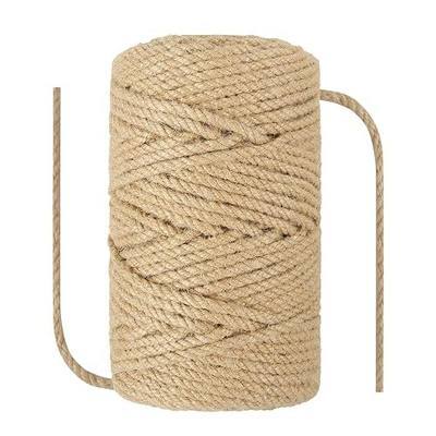 1/4 in (6 mm) X 328 Ft (100 Meters) Natural Sisal Hemp Rope Heavy Duty Thick Twine for Cat Scratcher Post Tree, Garden, Binding, Crafts Packing Material