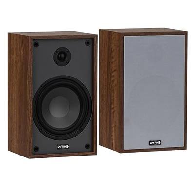 Dayton Audio Classic B65 Bookshelf Speakers, 6.5" Woofer & 1" Tweeter, Passive 2-Way Design, 60W RMS, for Music, TV & Home Audio Systems – Wood