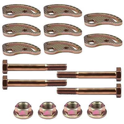 Upper Control Arm Alignment Cam Bolt Kit Enhanced Compatible with 99-18 Chevy Silverado 1500 Suburban Avalanche 2500 GMC Sierra 1500 2WD 4WD Fit Hummer H2 H2T Bolts ± 1.5° Suspension Kits 4 PCS