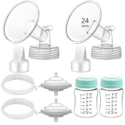 Pump Parts Compatible with Spectra S1/S2/9 Plus, Not Original Accessories, Full Set Replacements Include 24mm Flange, Duckbill Valve, Backflow Protector, Tubing and Bottle
