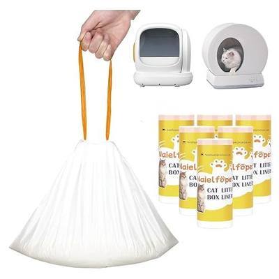 120 Count 18" x 12.6" Cat Litter Box Liners, Replaced Trash Bags Fit for Cat Litter Box MW-SC01/MW-SC02/MW-LR01,Thick Heavy Duty Drawstring Replacement Waste Drawer Liners for Automatic Litter Box