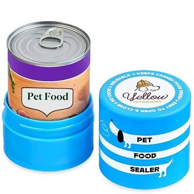 The Original Canned Dog Food Storage Container Patent Pending Reusable Airtight Can Cover Pet Food Sealer - Keeps Dog Food Can Fresh in the Fridge, Eliminates Odor, Easy to Use