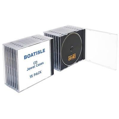 Standard Single Clear CD Jewel Case with Black Tray 15Pack | Thickened Material Construction