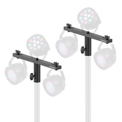 DJ Light T-Bar Extension Cross Bars Mount for Tripod Stand Mount | 2-Pack, 3 Light Installation
