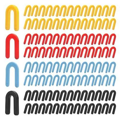 600Pcs Horseshoe Shims, Plastic Shims, U Shims, Tile Shims, Window Shims | Plastic Shims for Leveling, Blue 1/16”, Red 1/8”, Yellow 3/16”, Black 1/4”