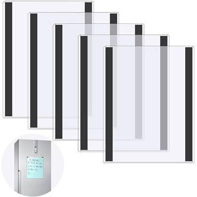 5 Pcs 8.5'' x 11'' Rigid Magnetic Sign Holders - Clear Plastic Document Frames with Magnet Borders for Letter Size Posters - Perfect for Home, Office, and Store Displays