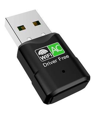 USB WiFi Adapter for Desktop PC, RENGOGA 600Mbps Dual Band 2.4G 5.8G Wireless WiFi Adapter for Laptop, Wireless Network Support Windows 11/10/8/7/Xp, USB Dongle for PC