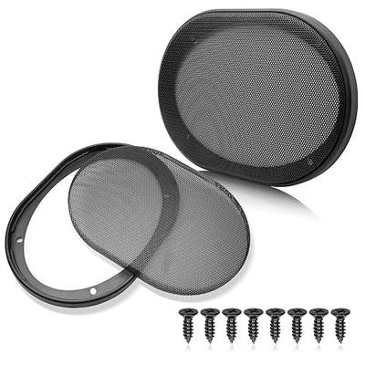 NuIth 6x9 Inch Metal Mesh Round Speaker Grill Cover, 6x9 Universal Speaker Grills Decorative for Car Speaker Mounting Home Audio DIY, Mesh Subwoofer Grill Horn Guard Protective Case