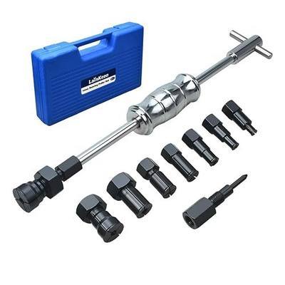 LainKeen 12pcs Blind Hole Collet Bearing Puller Set Internal Extractor Puller Kit with Slide Hammer and Expandable Collets 8-32MM Pilot Inner Removal Tool for Automotive and Motorcycle Wheel Bearings