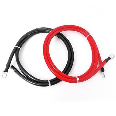 4AWG Battery Cables 4 Gauge Battery Cable Power Inverter Cables with 3/8 in Lugs Both Ends for Automotive Car Marine Solar ATV Lawn Mower Motorcycle(4FT)