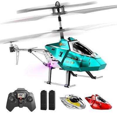XIKOTEC Remote Control Helicopter, RC Helicopter Toy for Kids (Blue) | 2.4GHz RC Plane with LED Lights, RC Flying Toy, Easy to Fly Indoor/Outdoor, Gifts Toys for Kids Beginners 8+