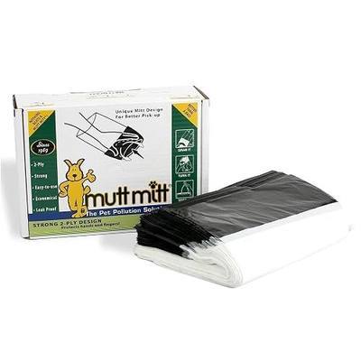 Mutt Mitt® Dispense-A-Mitt™ 2-Ply Dog Waste Pickup Mitts, 200 Count | 2-ply pickup mitts, header dispenser box, extra-thick leak-resistant design for cleaner hands & easier dog waste pickup