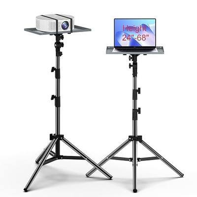 Projector Stand Tripod from 24" to 68",Portable Laptop Tripod Stand Adjustable Height,Laptop Floor Stand for Office Home Stage Studio DJ Racks Holder Mount