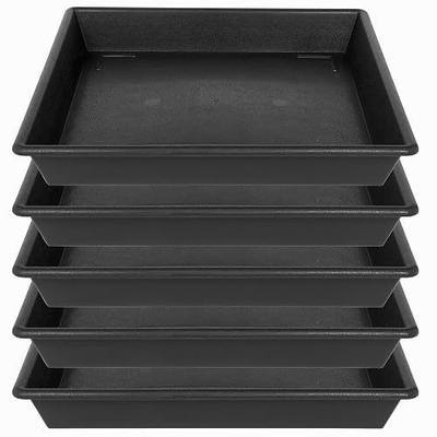 NIMYAU Square Plant Saucer 6 Inch 5 Pack6 8 12 14 16 18 20 Heavy Duty Plastic Plant Saucers for Indoors Outdoors, Plant Trays for Pots, Flower Pot No Holes Plant Drip Trays