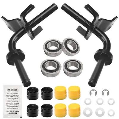 Front Axle Steering Spindles & Wheel Bearing Conversion Kit Left/Right Compatible with Husqvarna Craftsman Poulan Replace 532403087 532403088 596873701 596873601 194743 194744 Riding Mower Parts